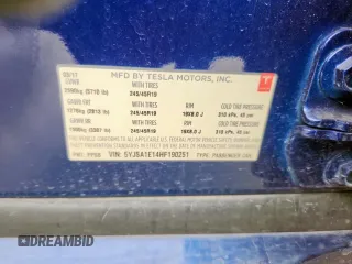 2017 Tesla Model S 60 с VIN 5YJSA1E14HF190251, выставлен на аукционе Copart как лот 63648045 с пробегом 79 379 миль миль и Списание • Salvage title. История ставок и продаж доступна на DreamBid. Изображение 12.