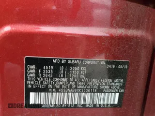 2019 Subaru Legacy with VIN 4S3BNAB6XK3036118, listed as a Copart auction lot 46682905 with 60,160 mi miles and Salvage Title. Bid and sale history available at carsss.com. Image 13.