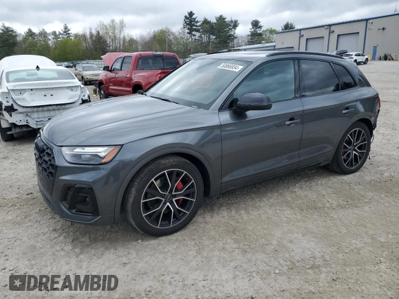 2023 Audi SQ5 Premium Plus with VIN WA1B4AFY4P2165851, listed as a Copart auction lot 50866934 with 20,514 mi miles and . Bid and sale history available at DreamBid. Image 1.