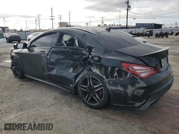 2015 Mercedes-Benz CLA 45 AMG with VIN WDDSJ5CB9FN164980, listed as a Copart auction lot 82649814 with 75,213 mi miles and Salvage Title. Bid and sale history available at DreamBid. Image 2.