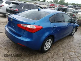 2014 Kia Forte LX with VIN KNAFK4A62E5072887, listed as a Copart auction lot 54943764 with 0 mi miles and Salvage Title. Bid and sale history available at carsss.com. Image 3.