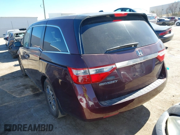 2013 Honda Odyssey EX-L with VIN 5FNRL5H61DB017398, listed as a IAAI auction lot 41689227 with 159,361 mi miles and . Bid and sale history available at carsss.com. Image 3.