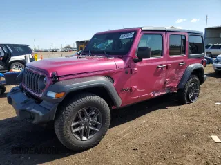 2024 Jeep Wrangler Sport S with VIN 1C4PJXDN7RW360306, listed as a Copart auction lot 55610035 with 7,885 mi miles and Salvage title. Bid and sale history available at DreamBid. Image 1.