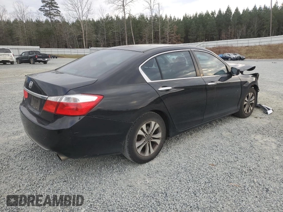 2014 Honda Accord LX with VIN 1HGCR2F38EA302400, listed as a Copart auction lot 85109084 with 222,969 mi miles and Salvage Title. Bid and sale history available at carsss.com. Image 3.