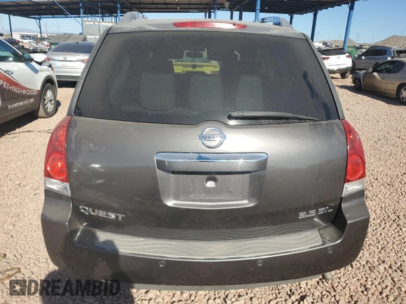 2007 Nissan Quest S with VIN 5N1BV28U47N138436, listed as a Copart auction lot 43546535 with 118,194 mi miles and Salvage Title. Bid and sale history available at carsss.com. Image 6.