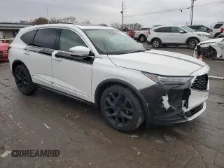 2023 Acura MDX w/Technology Package with VIN 5J8YD9H43PL007733, listed as a Copart auction lot 82115574 with 22,616 mi miles and Salvage Title. Bid and sale history available at carsss.com. Image 4.