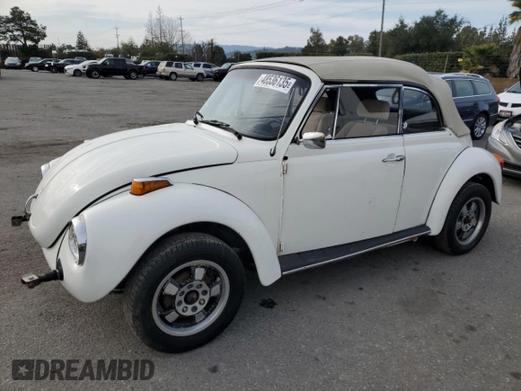 1976 Volkswagen Beetle with VIN 1562109448, listed as a Copart auction lot 48536135 with 10,295 mi miles and Salvage Title. Bid and sale history available at DreamBid. Image 1.