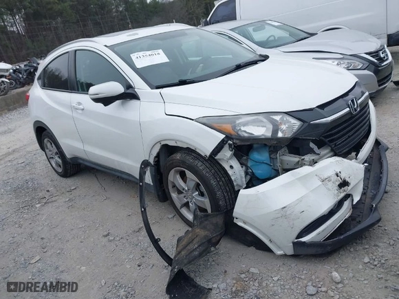 2016 Honda HR-V EX-L w/Navi with VIN 3CZRU5H78GM731268, listed as a IAAI auction lot 41354018 with 58,399 mi miles. Bid and sale history available at carsss.com. Image 1.