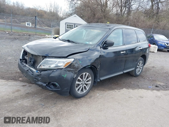 2014 Nissan Pathfinder SV with VIN 5N1AR2MM4EC708630, listed as a IAAI auction lot 41893720 with 129,985 mi miles. Bid and sale history available at carsss.com. Image 2.