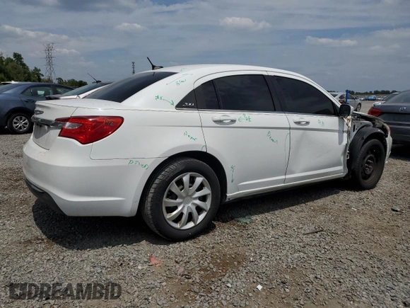2014 Chrysler 200 LX with VIN 1C3CCBAB6EN206096, listed as a Copart auction lot 53187895 with 196,951 mi miles and Salvage Title. Bid and sale history available at carsss.com. Image 3.