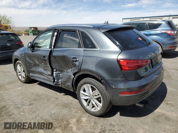 2018 Audi Q3 Premium Plus z VIN WA1JCCFS6JR007404, wystawiony jako Copart lot #45345785 z przebiegiem Nie podano mil oraz Szkoda całkowita • Salvage title. Historia ofert i sprzedaży dostępna na DreamBid. Obrazek 2.