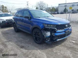 2021 Kia Sorento SX with VIN 5XYRK4LF1MG073547, listed as a IAAI auction lot 41771730 with 66,689 mi miles. Bid and sale history available at carsss.com. Image 1.