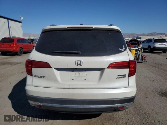 2017 Honda Pilot Touring with VIN 5FNYF6H92HB092491, listed as a Copart auction lot 76141434 with 56,002 mi miles and Salvage Title. Bid and sale history available at carsss.com. Image 6.