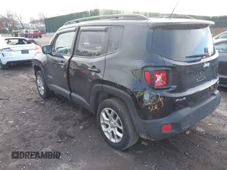 2017 Jeep Renegade Latitude with VIN ZACCJBBB9HPE91033, listed as a IAAI auction lot 41796937 with 87,760 mi miles and . Bid and sale history available at DreamBid. Image 3.