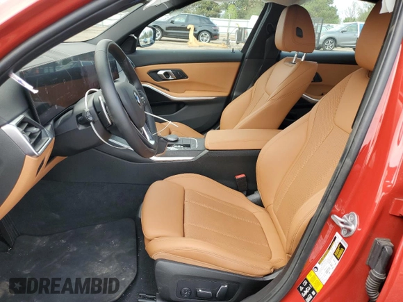 2024 BMW 3 Series 330i xDrive with VIN 3MW89FF09R8E04692, listed as a Copart auction lot 54345295 with 20,920 mi miles and Salvage title. Bid and sale history available at DreamBid. Image 7.