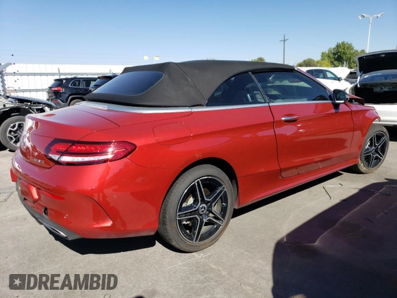 2020 Mercedes-Benz C 300 with VIN W1KWK8EBXLF988831, listed as a Copart auction lot 73418094 with 12,283 mi miles and Salvage Title. Bid and sale history available at DreamBid. Image 3.