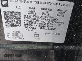 2023 GMC Terrain AT4 с VIN 3GKALYEG1PL181160, выставлен на аукционе IAAI как лот 41678720 с пробегом 28 376 миль миль и . История ставок и продаж доступна на DreamBid. Изображение 9.