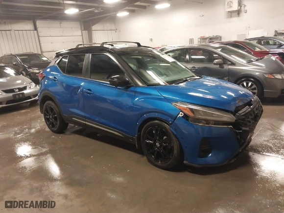 2022 Nissan Kicks SR with VIN 3N1CP5DV9NL480659, listed as a IAAI auction lot 41157762 with 88,661 mi miles. Bid and sale history available at carsss.com. Image 1.