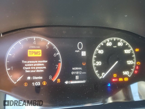 2024 Honda HR-V Sport with VIN 3CZRZ2H57RM751996, listed as a Copart auction lot 46361045 with 11,812 mi miles and Salvage Title. Bid and sale history available at DreamBid. Image 9.