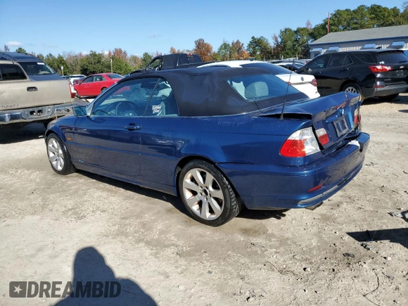 2001 BMW 3 Series 325Ci with VIN WBABS33421JY55178, listed as a Copart auction lot 84143274 with 172,653 mi miles and Salvage Title. Bid and sale history available at carsss.com. Image 2.