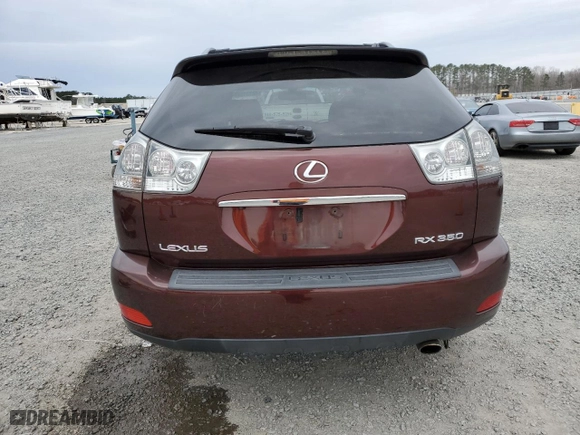 2008 Lexus RX 350 with VIN JTJHK31U882853713, listed as a Copart auction lot 48231525 with 186,684 mi miles and Salvage Title. Bid and sale history available at carsss.com. Image 6.