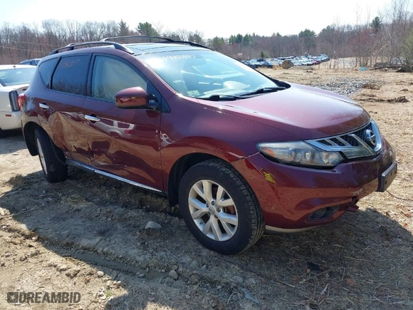 2011 Nissan Murano LE with VIN JN8AZ1MW8BW177494, listed as a IAAI auction lot 41982077 with 78,212 mi miles. Bid and sale history available at carsss.com. Image 1.