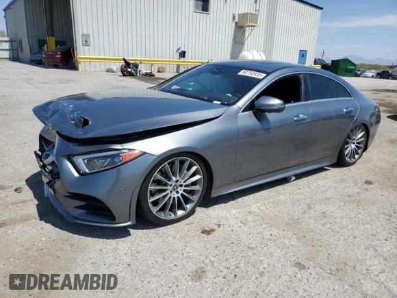 2019 Mercedes-Benz CLS 450 with VIN WDD2J5JB9KA027171, listed as a Copart auction lot 60758935 with 64,287 mi miles and Salvage title. Bid and sale history available at DreamBid. Image 1.
