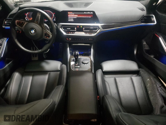 2022 BMW 3 Series M340i xDrive with VIN 3MW5U9J00N8C32315, listed as a Copart auction lot 72268484 with 37,081 mi miles and Salvage Title. Bid and sale history available at carsss.com. Image 8.