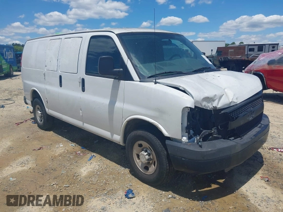 2014 Chevrolet Express Cargo with VIN 1GCWGFBA4E1207247, listed as a IAAI auction lot 42259244 with 169,971 mi miles and . Bid and sale history available at DreamBid. Image 1.