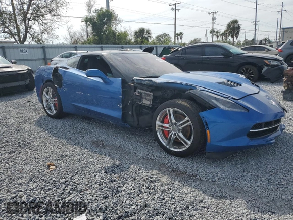 2016 Chevrolet Corvette 1LT with VIN 1G1YB2D72G5107038, listed as a Copart auction lot 43131815 with 45,822 mi miles and Salvage Title. Bid and sale history available at carsss.com. Image 4.