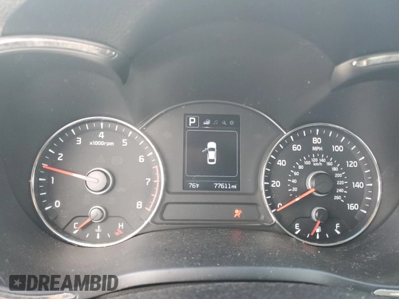2018 Kia Forte LX with VIN 3KPFL4A71JE182952, listed as a Copart auction lot 48158615 with 77,611 mi miles and Salvage Title. Bid and sale history available at carsss.com. Image 9.