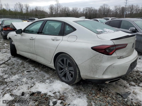 2021 Acura TLX w/A-Spec Package with VIN 19UUB5F51MA014230, listed as a Copart auction lot 89163515 with 0 mi miles and Salvage Title. Bid and sale history available at carsss.com. Image 2.