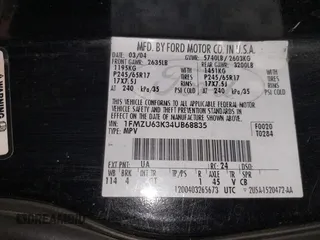 2004 Ford Explorer XLT с VIN 1FMZU63K34UB68835, выставлен на аукционе IAAI как лот 42627689 с пробегом 195 613 миль миль и . История ставок и продаж доступна на DreamBid. Изображение 9.