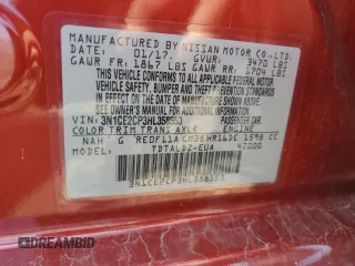 2017 Nissan Note SV with VIN 3N1CE2CP3HL358553, listed as a Copart auction lot 60897425 with 65,447 mi miles and Salvage title. Bid and sale history available at DreamBid. Image 13.