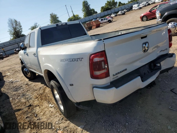 2019 Ram 3500 Laramie with VIN 3C63RRJL7KG676287, listed as a Copart auction lot 74248214 with 104,560 mi miles and Salvage Title. Bid and sale history available at carsss.com. Image 2.