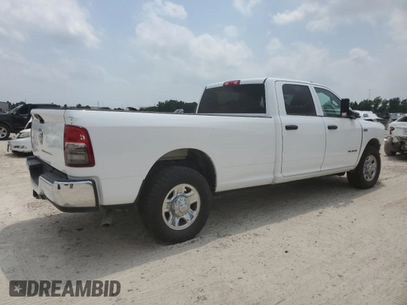 2021 Ram 2500 Tradesman z VIN 3C6UR4HJ7MG674067, wystawiony jako Copart lot #57475604 z przebiegiem 54 009 mil mil oraz Szkoda całkowita • Salvage title. Historia ofert i sprzedaży dostępna na DreamBid. Obrazek 3.