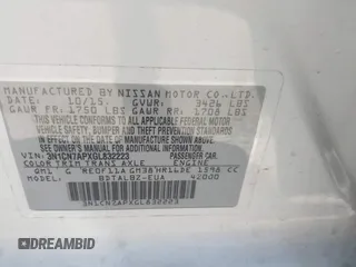 2016 Nissan Versa S with VIN 3N1CN7APXGL832223, listed as a IAAI auction lot 42654537 with 106,898 mi miles and . Bid and sale history available at DreamBid. Image 9.