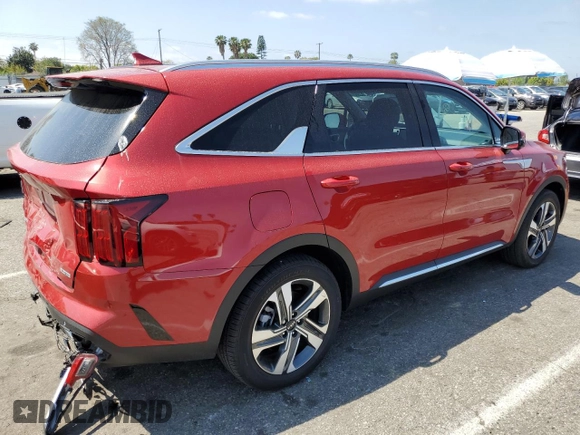 2023 Kia Sorento SX Prestige with VIN KNDRMDLH2P5158776, listed as a Copart auction lot 55554775 with 10,532 mi miles and Salvage title. Bid and sale history available at DreamBid. Image 3.