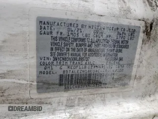 2021 Nissan Versa S with VIN 3N1CN8DVXML895737, listed as a Copart auction lot 60510795 with 47,272 mi miles and Salvage title. Bid and sale history available at DreamBid. Image 13.