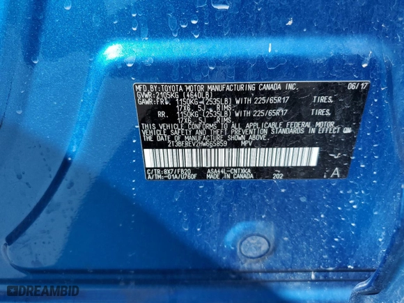 2017 Toyota RAV4 LE with VIN 2T3BFREV2HW665859, listed as a Copart auction lot 50316525 with 103,988 mi miles and Salvage Title. Bid and sale history available at carsss.com. Image 14.