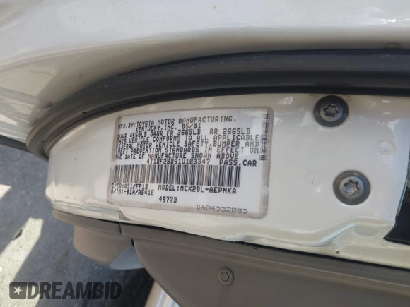 2001 Toyota Avalon XL z VIN 4T1BF28B91U183347, wystawiony jako IAAI lot #42441956 z przebiegiem 310 167 mil mil oraz . Historia ofert i sprzedaży dostępna na DreamBid. Obrazek 9.