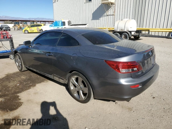 2012 Lexus IS 250 C with VIN JTHFF2C20C2525035, listed as a Copart auction lot 88471305 with 68,514 mi miles and Salvage title. Bid and sale history available at DreamBid. Image 2.