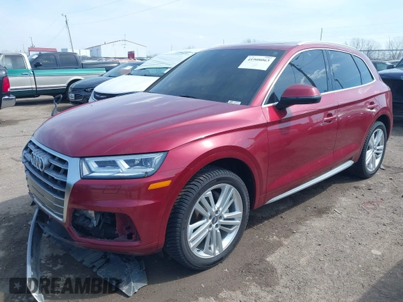 2018 Audi Q5 Premium Plus with VIN WA1BNAFYXJ2077049, listed as a IAAI auction lot 41908063 with 106,215 mi miles. Bid and sale history available at carsss.com. Image 17.