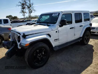 2022 Jeep Wrangler Unlimited Sahara Altitude with VIN 1C4HJXEG1NW235753, listed as a Copart auction lot 75942634 with 16,771 mi miles and Salvage Title. Bid and sale history available at DreamBid. Image 1.