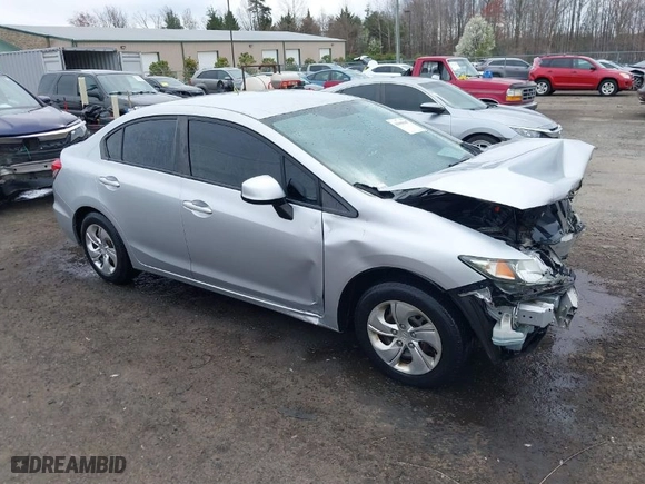 2013 Honda Civic Sdn LX with VIN 2HGFB2F53DH568751, listed as a IAAI auction lot 41886647 with 149,553 mi miles. Bid and sale history available at carsss.com. Image 1.