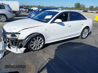 2014 Audi A4 Premium with VIN WAUAFAFL8EN012835, listed as a IAAI auction lot 41558062 with 105,674 mi miles. Bid and sale history available at carsss.com. Image 2.