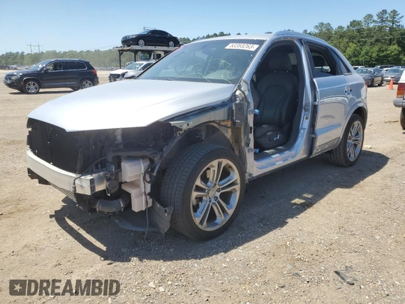 2018 Audi Q3 Premium with VIN WA1BCCFS6JR004863, listed as a Copart auction lot 50383263 with 74,102 mi miles. Bid and sale history available at carsss.com. Image 1.