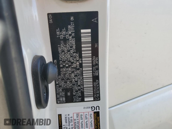 2009 Lexus GX 470 с VIN JTJBT20X290177734, выставлен на аукционе Copart как лот 62769495 с пробегом 185 630 миль миль и Списание • Salvage title. История ставок и продаж доступна на DreamBid. Изображение 14.