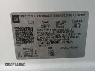 2019 GMC Terrain SLT with VIN 3GKALVEV9KL237075, listed as a Copart auction lot 42240435 with 93,943 mi miles and Salvage Title. Bid and sale history available at carsss.com. Image 12.