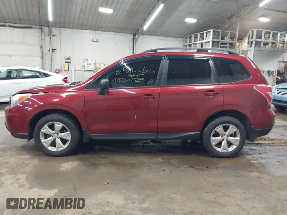 2015 Subaru Forester 2.5i with VIN JF2SJABC6FH558739, listed as a IAAI auction lot 42182607 with 90,263 mi miles and . Bid and sale history available at DreamBid. Image 14.